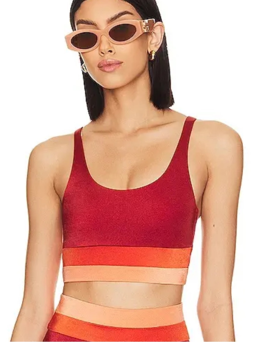 BEACH RIOT Mackenzie Bikini Top In Rea Size XS